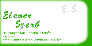 elemer szerb business card